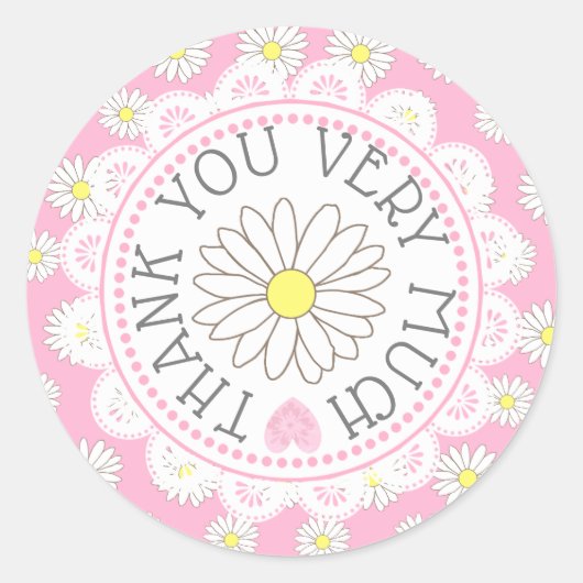 Dank u Daisy Theme Stickers (Voorkant)