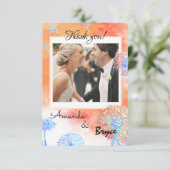 Dank u, Dandelion en waterverf wolken Bedankkaart (Staand voorkant)