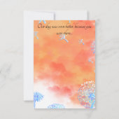 Dank u, Dandelion en waterverf wolken Bedankkaart (Achterkant)