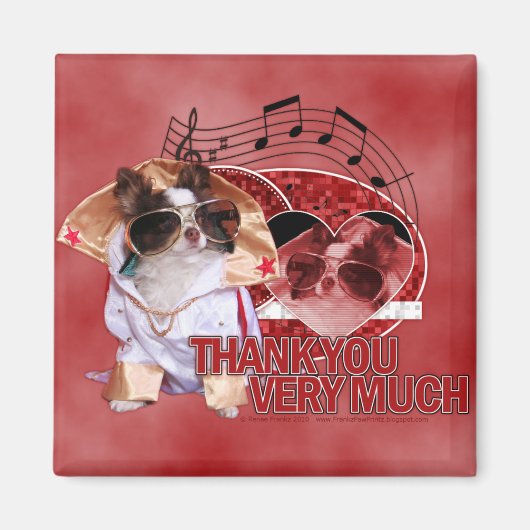 Dank u - dank u zeer - Chihuahua -Gizmo Magneet (Voorkant)