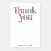 *~* Dank u Dankbaarheid AP85 Bloemen Manifest Post-it® Notes (Voorkant)