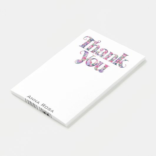 *~* Dank u Dankbaarheid AP85 Bloemen Post-it® Notes (Schuin)