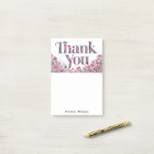 *~* Dank u Dankbaarheid Bloemenmanifestatie AP85 Post-it® Notes (Op bureau)