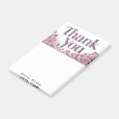 *~* Dank u Dankbaarheid Bloemenmanifestatie AP85 Post-it® Notes (Schuin)