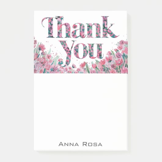 *~* Dank u Dankbaarheid Bloemenmanifestatie AP85 Post-it® Notes (Voorkant)