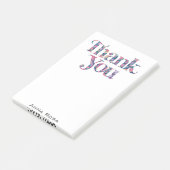 *~* Dank u Dankbaarheid Manifestatie AP85 Floral Post-it® Notes (Schuin)