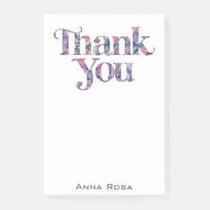 *~* Dank u Dankbaarheid Manifestatie AP85 Floral Post-it® Notes