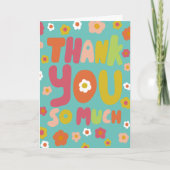 DANK U DANKZIJ DE Colorful Curvy Bubble Letters Kaart (Voorkant)