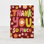 DANK U DANKZIJ DE Colorful Curvy Bubble Letters Kaart (Voorkant)