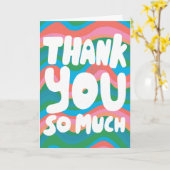 DANK U DANKZIJ DE kleurrijke roze groene strepen D Kaart (Gele Bloem)