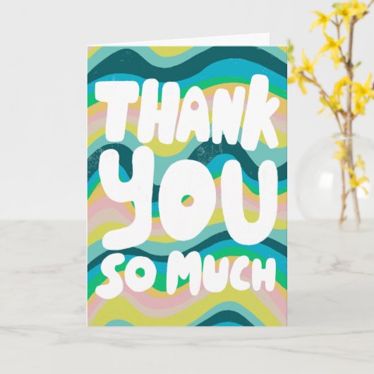 DANK U DANKZIJ DE kleurrijke roze groene strook CU Kaart (Gele Bloem)