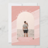 DANK U DANKZIJ DEZE Dusty Pink Striped FOTO Kaart (Voorkant)