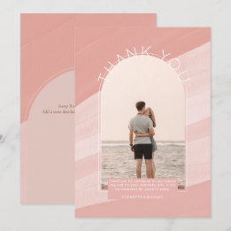 DANK U DANKZIJ DEZE Dusty Pink Striped FOTO Kaart