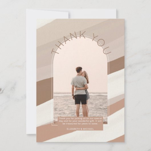 DANK U DANKZIJ DEZE Dusty Striped FOTO Kaart (Voorkant)