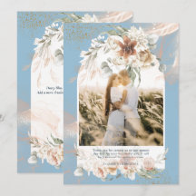 DANK U DANKZIJ Dusty Blue Pampas Grass Floral PHOT