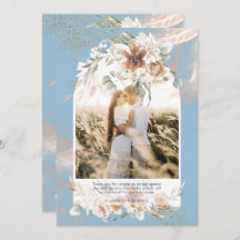 DANK U DANKZIJ Dusty Blue Pampas Grass Floral PHOT