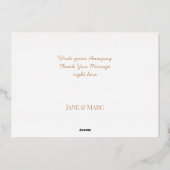 Dank u dat u de echte Folie Rosegold Roze vindt Folie Feestdagenkaart (Achterkant)