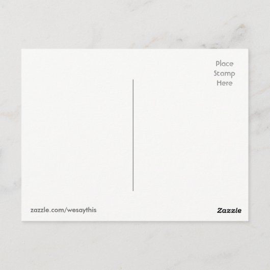 Dank u dat u de stem van uw kiezers bent briefkaart (Achterkant)