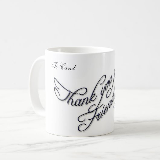 dank u dat u een vriend bent 2 koffiemok (Voorkant links)