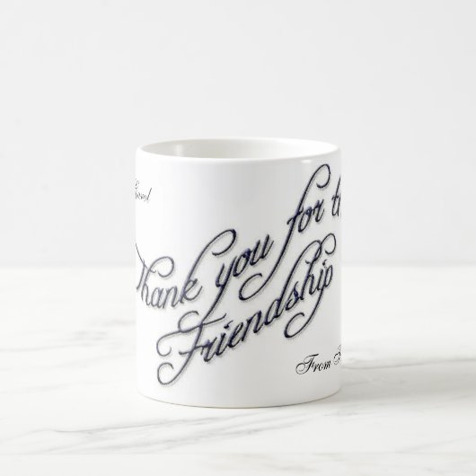 dank u dat u een vriend bent 2 koffiemok (Center)