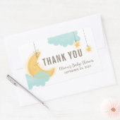 Dank u dat u het Baby shower van Moon Stars Clouds Rechthoekige Sticker (Envelop)