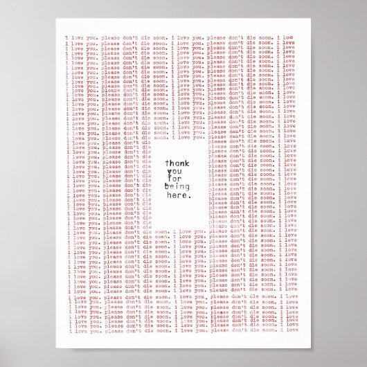 dank u dat u hier bent poster (Voorkant)