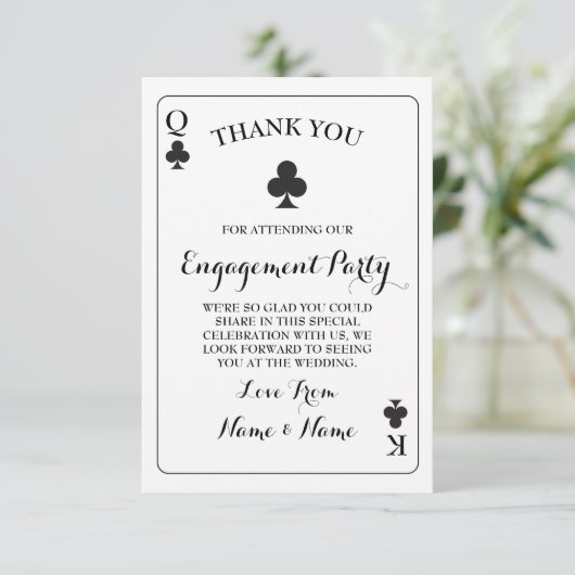 Dank u dat u kaarten speelt Koningin Koningin Ace  (Staand voorkant)