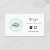 dank u dat u mij volgt als logo minimalist contactkaartje (Voorkant)