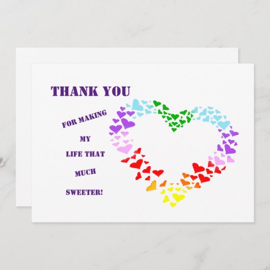 DANK U DAT U MIJN LEVEN ZO SNEL HEBT GEMAAKT! BEDANKKAART (Voorkant / Achterkant)