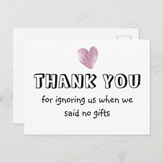 Dank u dat u ons hebt genegeerd toen wij geen gesc feestdagenkaart (Voorkant / Achterkant)