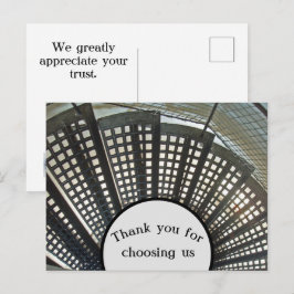 Dank U Dat U Ons Heeft Gekozen Modern Onderneming Briefkaart