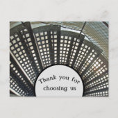 Dank U Dat U Ons Heeft Gekozen Modern Onderneming Briefkaart (Voorkant)