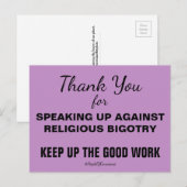 Dank u dat u uw stem tegen antisemitisme hebt verh briefkaart (Voorkant / Achterkant)