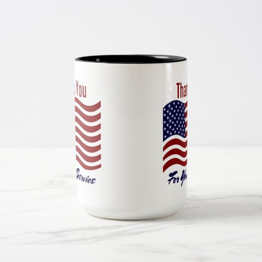 Dank u de Amerikaanse Mok voor vlagkoffie (Center)