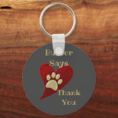 Dank u de Bedankt van de Druk van de Dog Walker va Sleutelhanger (Voorkant)