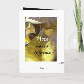 DANK U de BLADGOUDEN van de Dag van Beroeps Admin Bedankkaart (Achterkant)