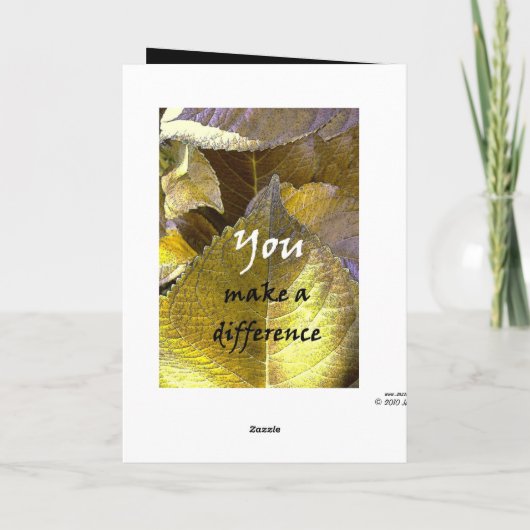 DANK U de BLADGOUDEN van de Dag van Beroeps Admin Bedankkaart (Achterkant)