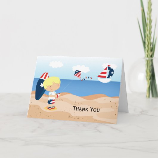 Dank u de dagpartij van de strandonafhankelijkheid bedankkaart (Voorkant)