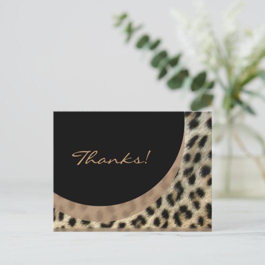 Dank u de Druk van de Luipaard van Briefkaarten (Staand voorkant)
