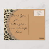 Dank u de Druk van de Luipaard van Briefkaarten (Achterkant)
