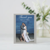 Dank u de Foto van het Huwelijk Briefkaart (Staand voorkant)