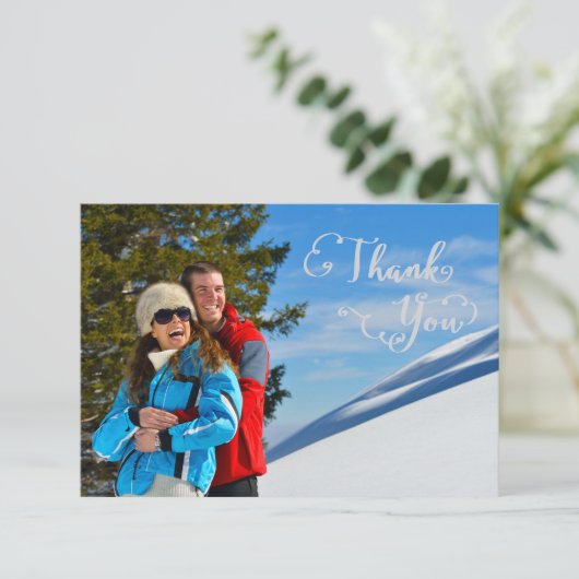 Dank u de Foto van het Manuscript - 3x5 Dank u Kaart (Staand voorkant)