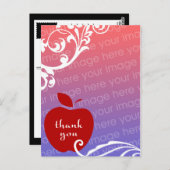 dank u de fotokaart met floral apple briefkaart (Voorkant / Achterkant)