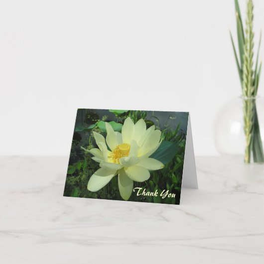Dank u de gele Kaart van de waterleliebloem (Voorkant)