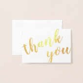 dank u de gouden foliezakkaart met bladzijden folie kaarten (Voorkant met envelop)