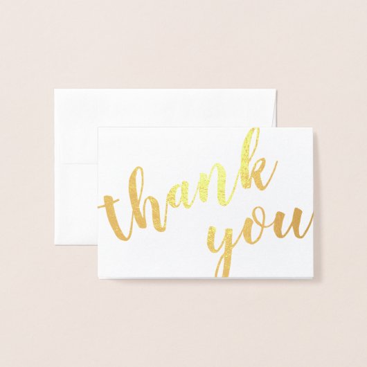 dank u de gouden foliezakkaart met bladzijden folie kaarten (Voorkant met envelop)