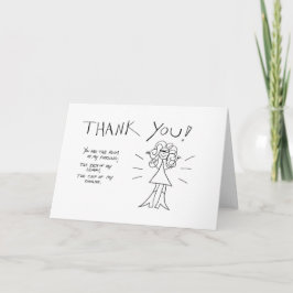 Dank u! De Kaart van Crazyhair - Kleur het zelf