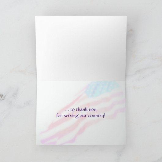 Dank u de Kaart van de Dag van Veteranen (Binnen)