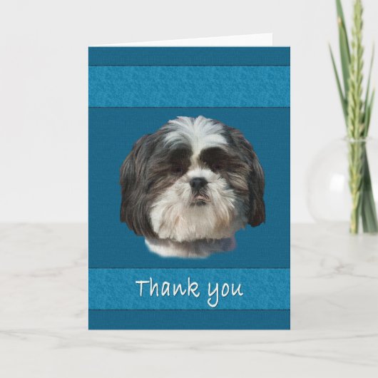 Dank u, de Kaart van de Hond van Shih Tzu (Voorkant)