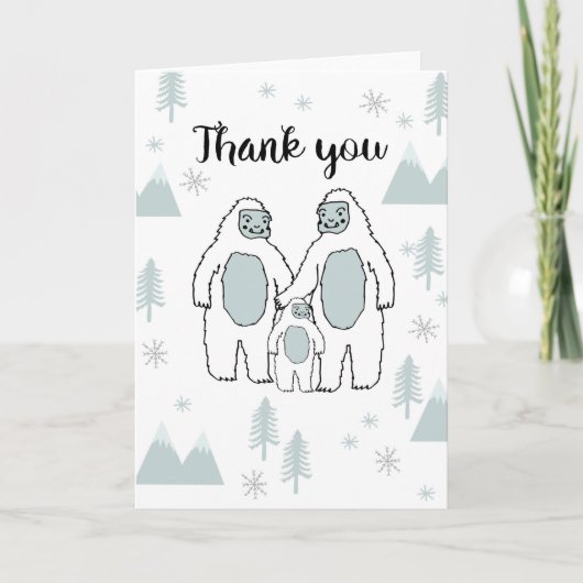 Dank u de Kaart van het Baby van de Yeti door (Voorkant)